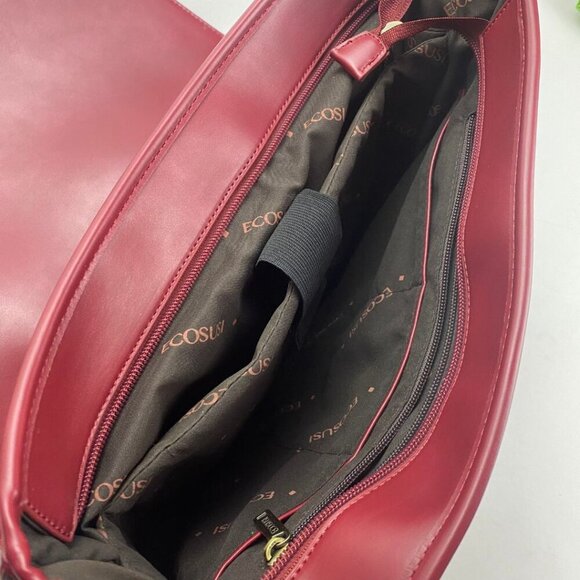 ECOSUSI Bow Summer Garden Romance Burgundy Wine Red Briefcase Bag/Backpack - Picture 8 of 11